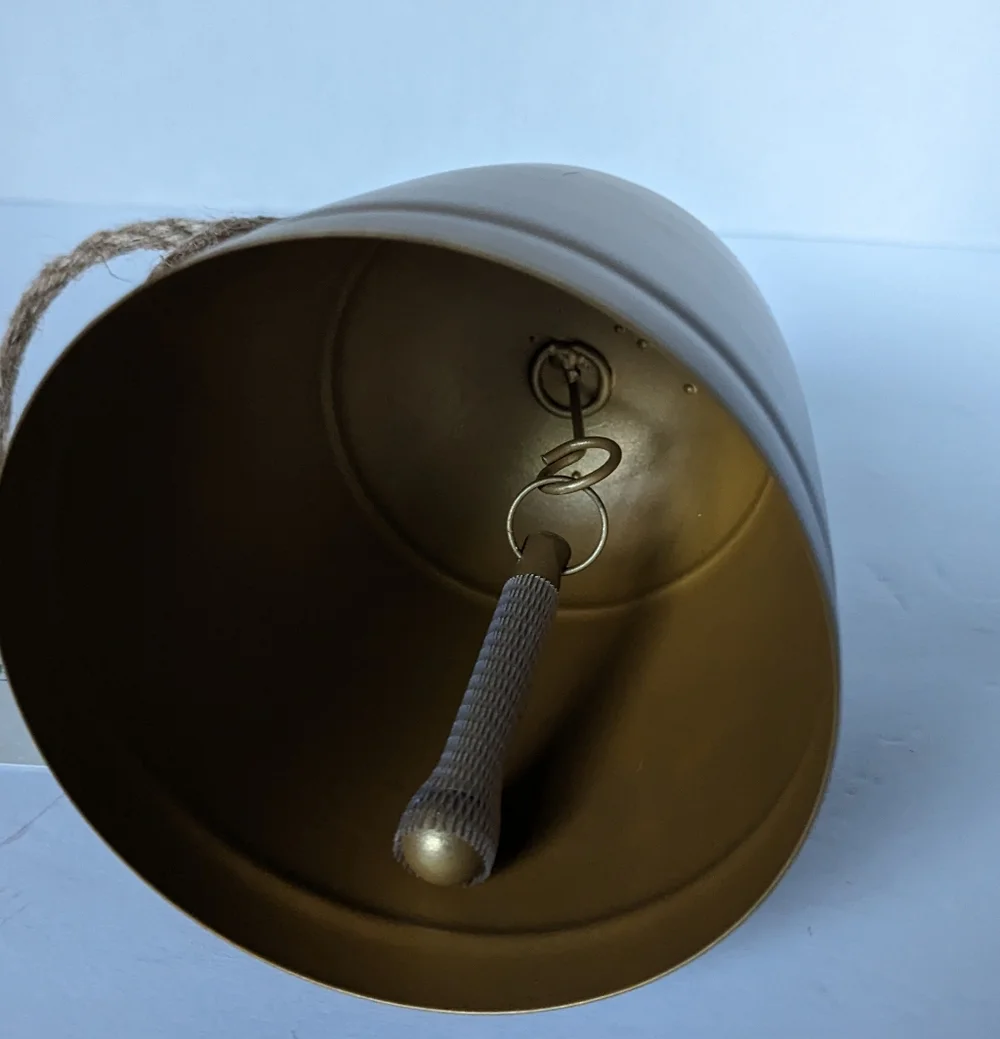 Target Bullseye Playground Summer Nautical White & Bronze 2pc Farmhouse Bells - Picture 9 of 11